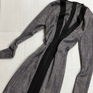 Plaid Black and Gray Women's Dress